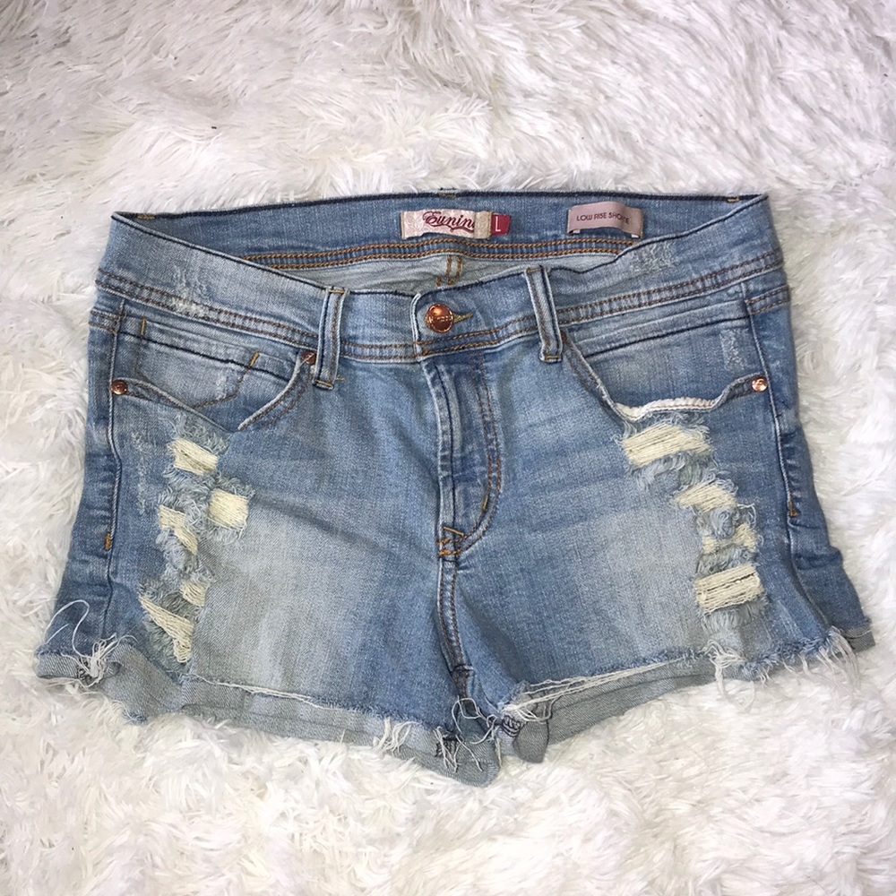 Light Wash Jean Shorts